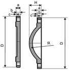 فلنج و لوله اتصالات فلزی کویل فلزی و اتصالات PN16 فلنج تلوان خالی تامین کننده